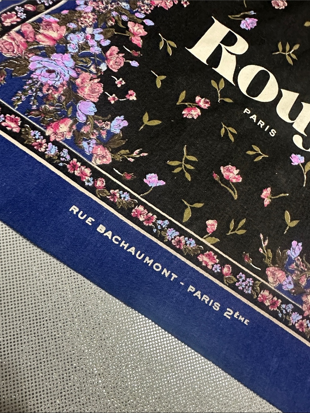 Rouje Paris Blue Floral Canvas Tote Bag - Picture 4 of 8